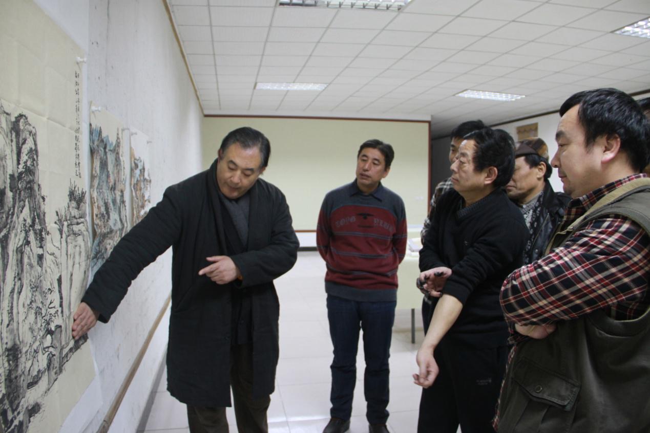 韩国栋馆长为北京凤凰岭美术馆首届中国指墨画课题高研班授课